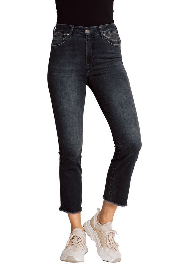 Zhrill 7/8-Jeans Capri Jeans ALLEGRA Blau angenehmer Tragekomfort von Zhrill