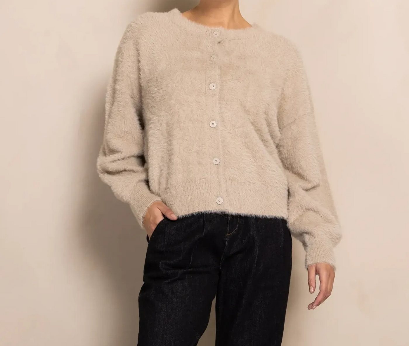 Zhrill Anorak ZHRILL Strickjacke Masa 182 beige von Zhrill