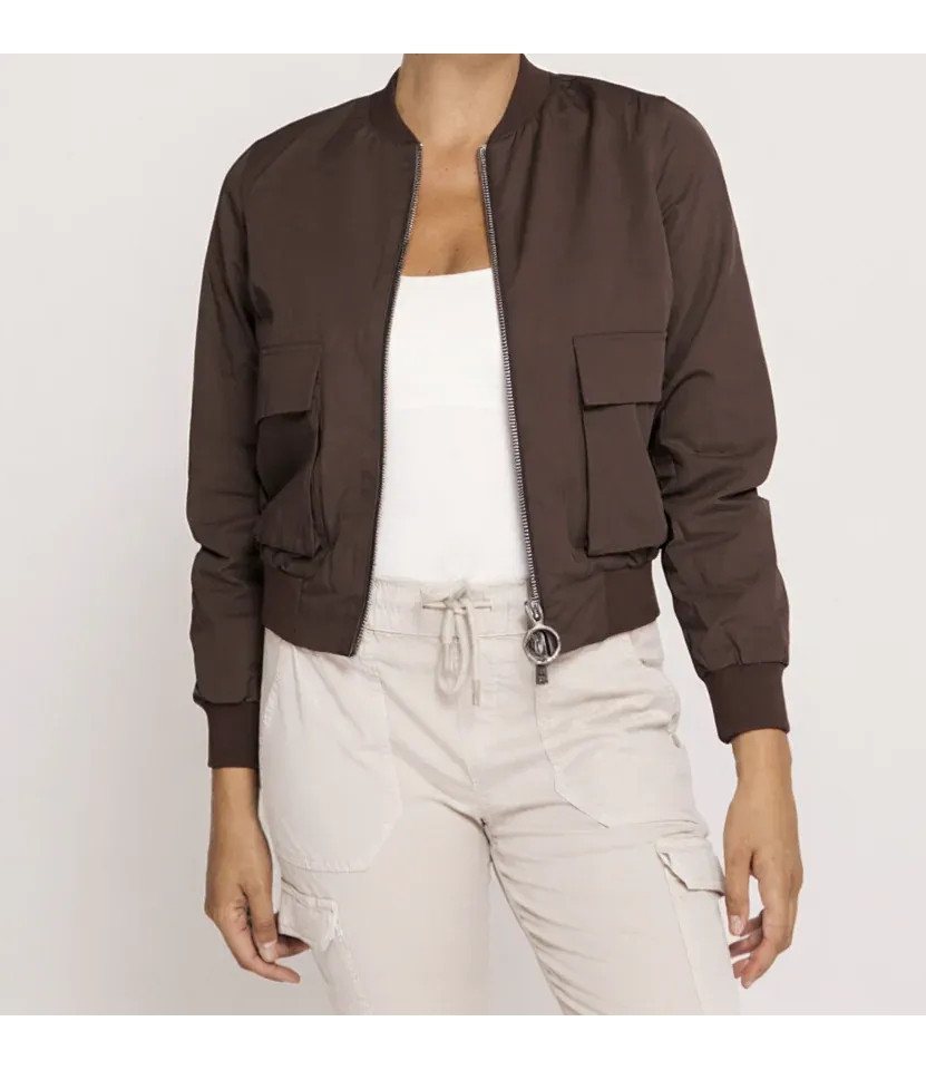 Zhrill Blusenblazer ZHRILL Bomberjacke Julie Sand braun von Zhrill