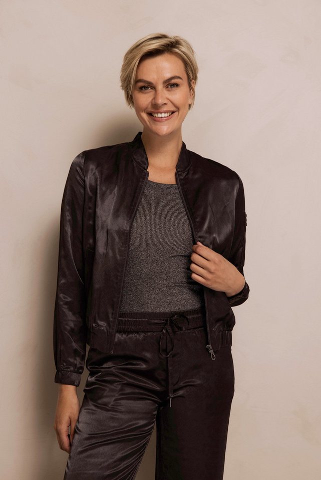 Zhrill Boleroblazer ZHMARIE Satin-Blouson mit Reißverschluss von Zhrill