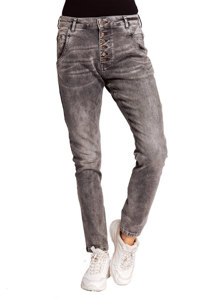 Zhrill Boyfriend-Jeans Boyfriend Jeans AMY Grey angenehmer Tragekomfort von Zhrill