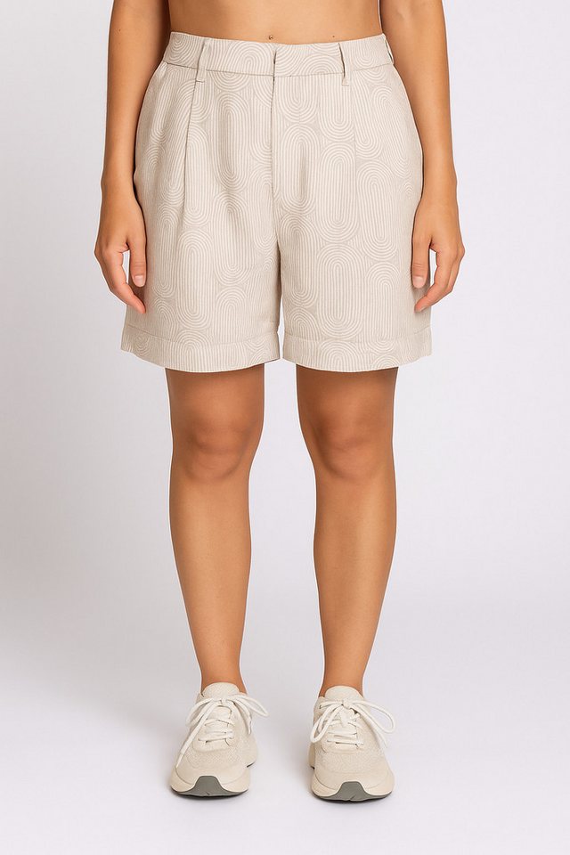 Zhrill Chinoshorts ZHFJELLA Sommerhose mit zartem grafischem Muster und Leinen-Viskose-Mix von Zhrill