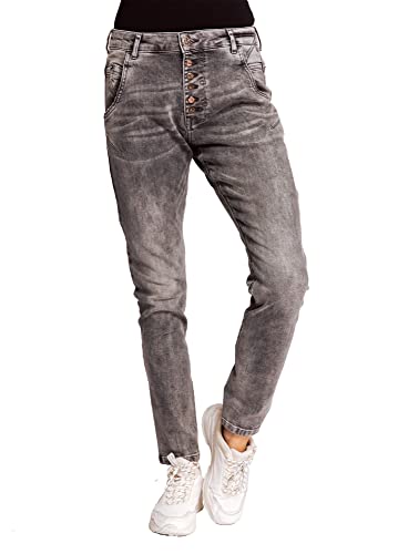 Zhrill Damen Boyfriend Jeans Amy in Grey - D522926-T-W9438 von Zhrill