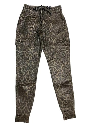 Zhrill Damen Cargohose Brown Leoprinted ZHDAISEY N176-N937, Größe:L von Zhrill
