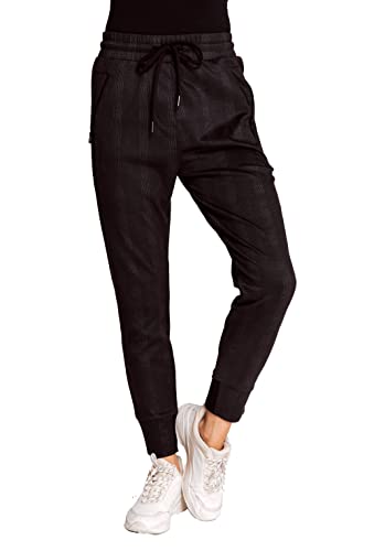 Zhrill Damen Jogger Pants Fabia in Anthra Grau gestreift - N522965-R-N9595, Größe:S von Zhrill