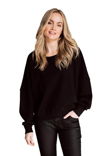 Zhrill Damen Pullover Rundhals Langarm Luana in Black - ZS423833-T9651, Größe:XXS/XS von Zhrill