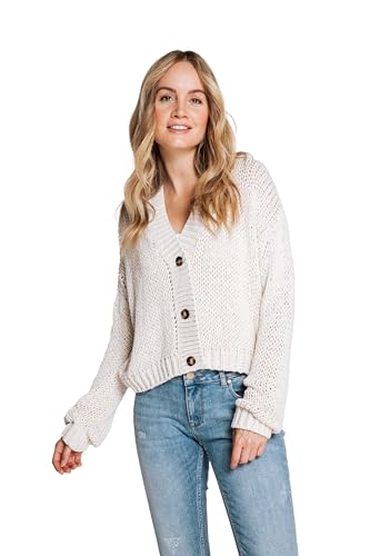 Zhrill Damen Strickjacke Cardigan Gloria in Beige - ZK124311-N3136, Größe:L von Zhrill