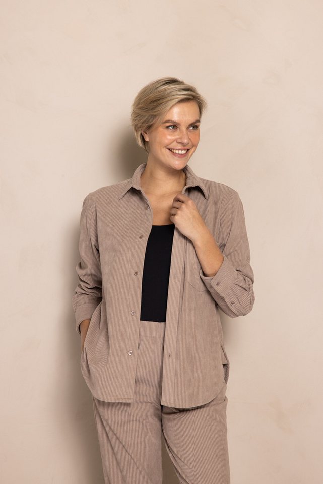 Zhrill Hemdbluse ZHTJURA mit feiner Cordstruktur, lockerer, gerader Schnitt von Zhrill