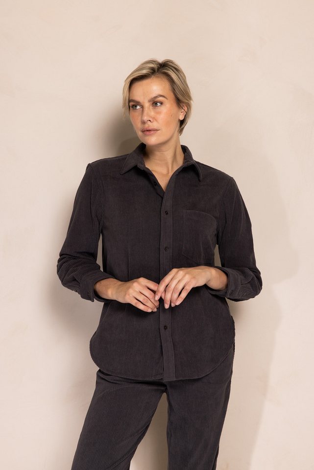 Zhrill Hemdbluse ZHTJURA mit feiner Cordstruktur, lockerer, gerader Schnitt von Zhrill