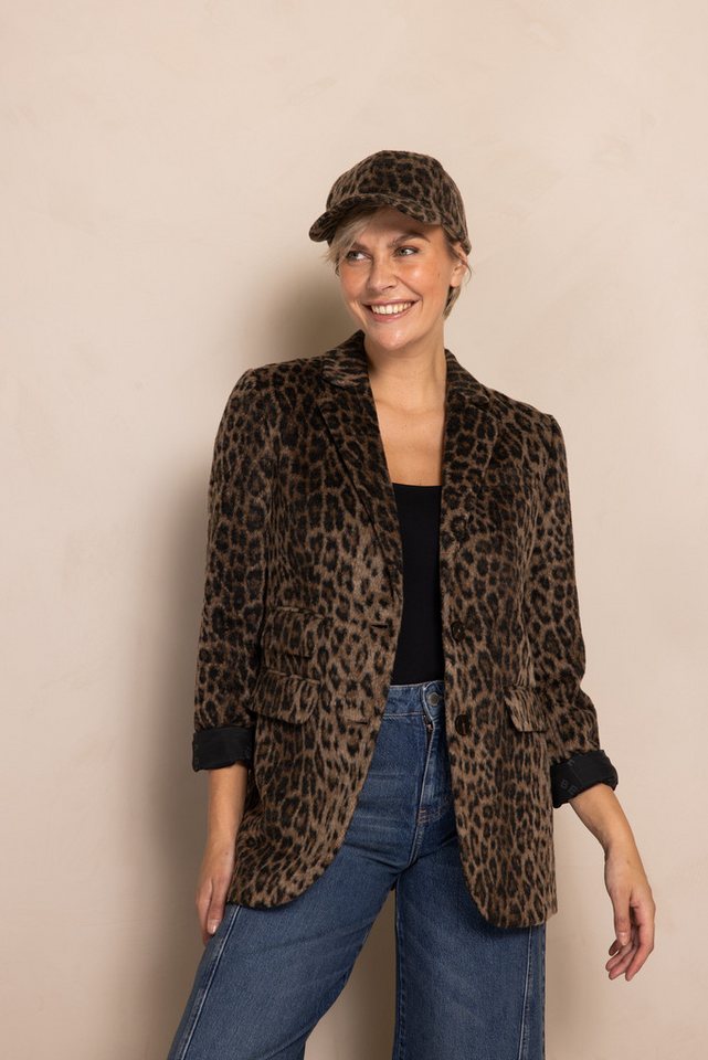 Zhrill Jackenblazer ZHELLIE Fake Fur, mit Animal-Leo-Print von Zhrill