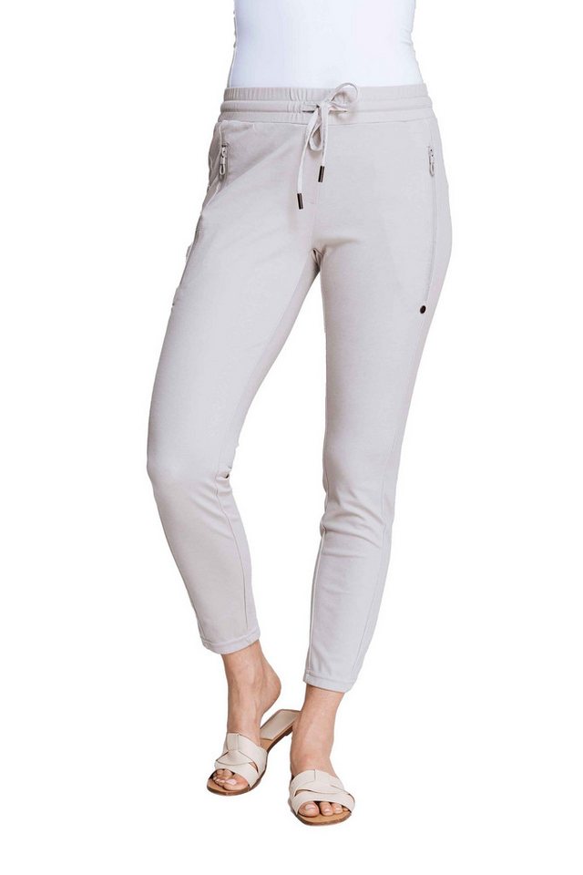 Zhrill Stoffhose Jogger Pants CHIARA CASUAL Grau (0-tlg) angenehmer Tragekomfort von Zhrill