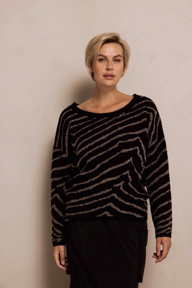 Zhrill Strickpullover ZHNINA ZEBRA mit Animal-Streifen-Print, mit Wolle von Zhrill