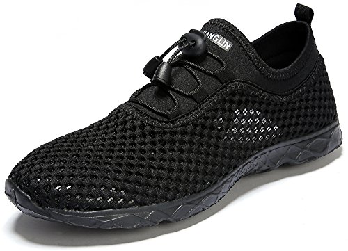 Zhuanglin Herren Schnell trocknende Aqua Wasserschuhe, Schwarz%%, 41.5 EU von Zhuanglin