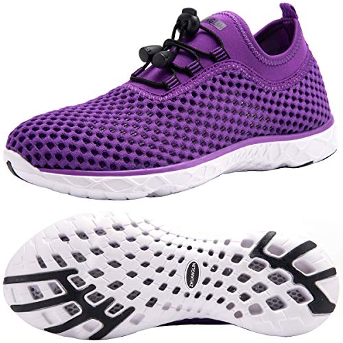 Zhuanglin Herren Schnell trocknende Aqua Wasserschuhe, A-purple, 43 EU von Zhuanglin