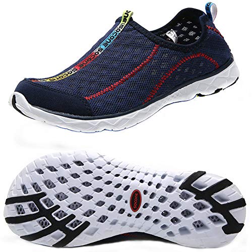 Zhuanglin Schnelltrocknende Aqua-Wasserschuhe für Herren, 3-Sekunden-Drainage und All-Terrain für Schwimmen, Wandern, Yoga, 8521navy, 41 EU von Zhuanglin