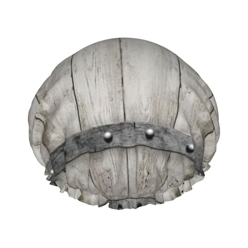 Barn Door1 Print Stilvolle Duschhaube Wiederverwendbare Duschhaube Frauen Große Duschhaube für Zöpfe Lange Haare von Zhuanyun