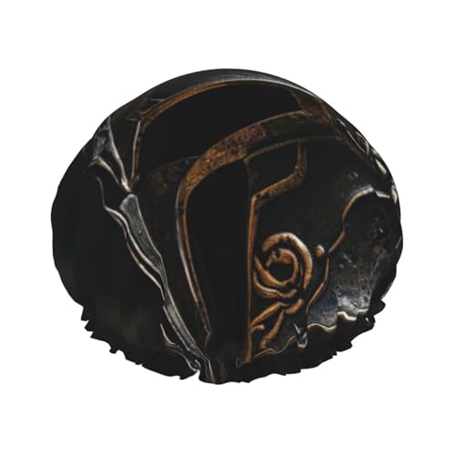 Spartan Warrior Print Stilvolle Duschhaube Wiederverwendbare Duschhaube Frauen Große Duschhaube für Zöpfe Lange Haare von Zhuanyun