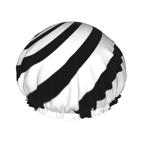 Spirale optische Täuschung GIF Druck Stilvolle Duschhaube Wiederverwendbare Duschhaube Frauen Große Duschhaube für Zöpfe Lange Haare von Zhuanyun