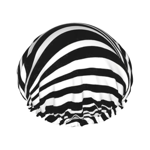 Stilvolle Duschhaube, wiederverwendbar, für Damen, große Duschhaube für Zöpfe, langes Haar von Zhuanyun