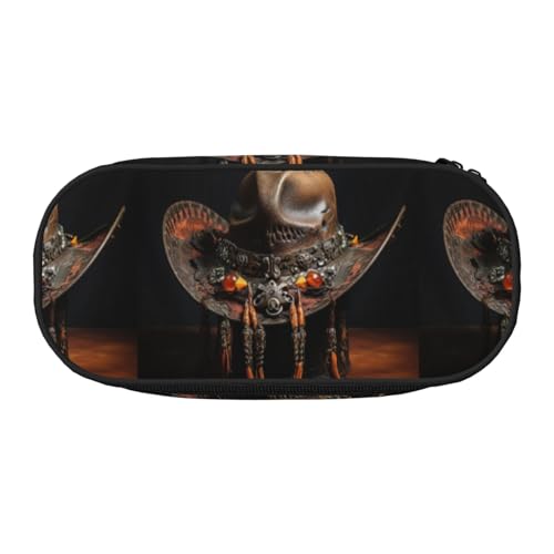 Zhuanyun American West Rodeo Federmäppchen mit Reißverschlussfach, Schreibwaren-Federmäppchen, Bürobedarf, Aufbewahrungsbox von Zhuanyun