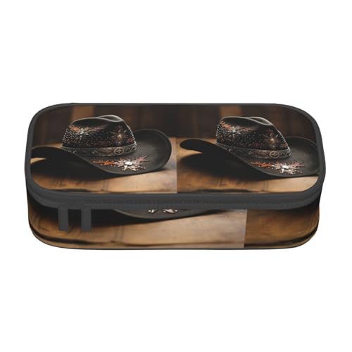 Zhuanyun Aufbewahrungstasche mit großem Fassungsvermögen, Bürobedarf, American West Rodeo Hut, Make-up-Tasche, Schreibtisch-Organizer mit stilvollem von Zhuanyun