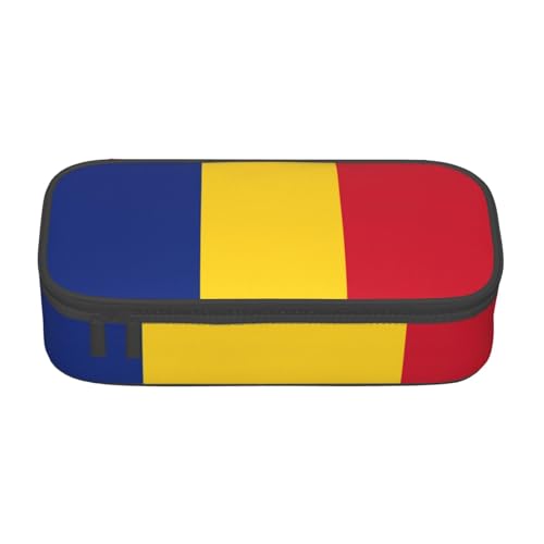 Zhuanyun Aufbewahrungstasche mit großem Fassungsvermögen, Bürobedarf, Flagge von Rumänien, Make-up-Tasche, Schreibtisch-Organizer mit stilvollem, Schwarz, One Size, Prägnant von Zhuanyun
