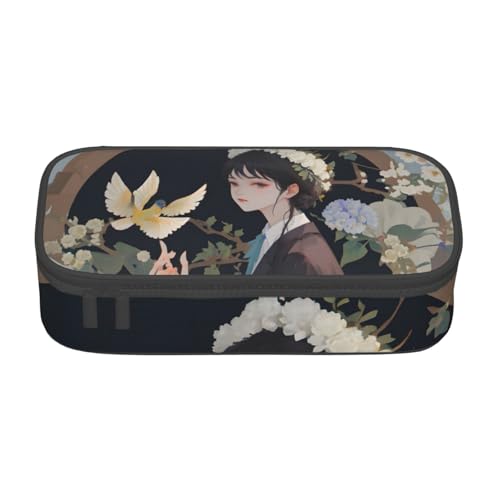 Zhuanyun Aufbewahrungstasche mit großem Fassungsvermögen, Bürobedarf, Gardenie, Blumen, Vögel, Make-up-Tasche, Schreibtisch-Organizer mit stilvollem Design von Zhuanyun