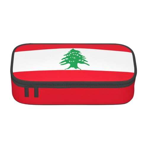 Zhuanyun Aufbewahrungstasche mit großem Fassungsvermögen, Bürobedarf, Libanon-Flagge, Make-up-Tasche, Schreibtisch-Organizer mit stilvollem Design, Schwarz, One Size, Prägnant von Zhuanyun