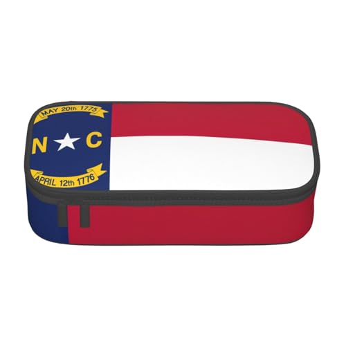 Zhuanyun Aufbewahrungstasche mit großem Fassungsvermögen, Bürobedarf, North Carolina Staatsflagge, Make-up-Tasche, Schreibtisch-Organizer mit stilvollem, Schwarz, One Size, Prägnant von Zhuanyun
