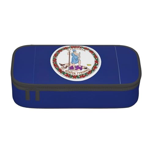 Zhuanyun Aufbewahrungstasche mit großem Fassungsvermögen, Bürobedarf, Virginia Staatsflagge, Make-up-Tasche, Schreibtisch-Organizer mit stilvollem, Schwarz, One Size, Prägnant von Zhuanyun