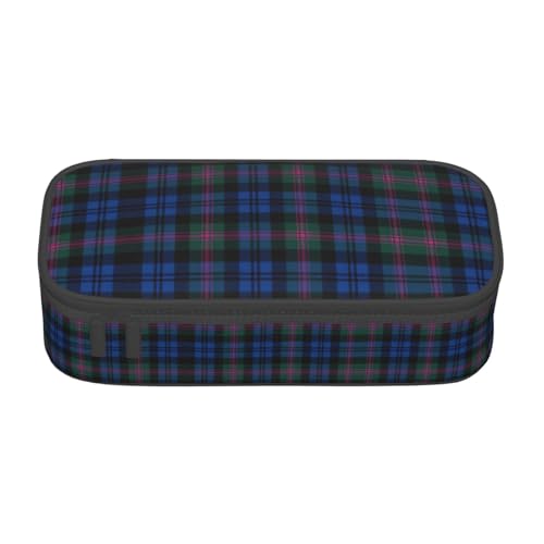 Zhuanyun Aufbewahrungstasche mit großem Fassungsvermögen, Bürobedarf, blau und grün, schottisches Schottenkaro, Make-up-Tasche, Schreibtisch-Organizer mit stilvollem Design von Zhuanyun