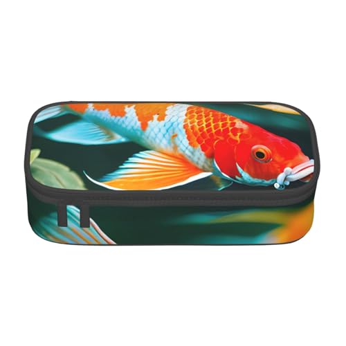Zhuanyun Aufbewahrungstasche mit großem Fassungsvermögen, Bürobedarf, hübsche Koi-Fisch-Make-up-Tasche, Schreibtisch-Organizer mit stilvollem Design von Zhuanyun