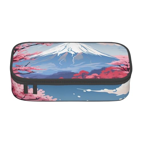 Zhuanyun Aufbewahrungstasche mit großem Fassungsvermögen, Bürobedarf, japanisches Passepartout, Fuji-Landschaft, Make-up-Tasche, Schreibtisch-Organizer mit stilvollem von Zhuanyun