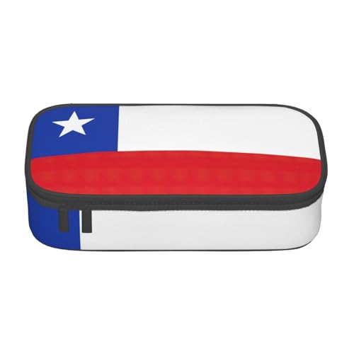 Zhuanyun Aufbewahrungstasche mit großem Fassungsvermögen, Bürobedarf-Box, Motiv: Flagge von Chile, Make-up-Tasche, Schreibtisch-Organizer mit stilvollem von Zhuanyun
