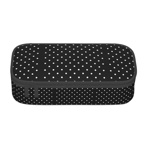 Zhuanyun Aufbewahrungstasche mit großem Fassungsvermögen, Bürobedarf-Box, weißes Punktemuster, Make-up-Tasche, Schreibtisch-Organizer mit stilvollem Design von Zhuanyun