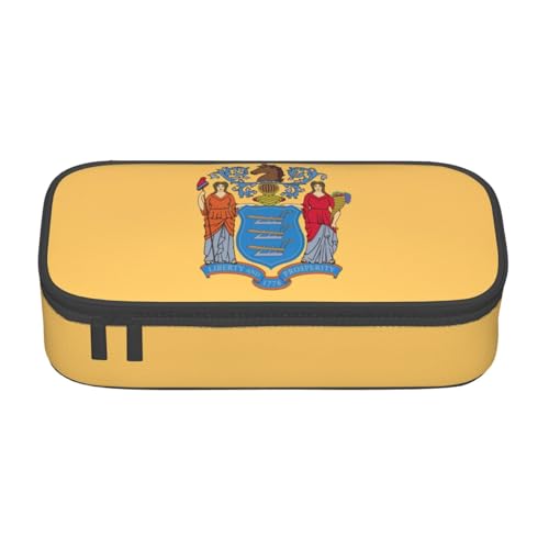 Zhuanyun Aufbewahrungstasche mit großer Kapazität, Bürobedarf, Flagge, New Jersey, Make-up-Tasche, Schreibtisch-Organizer mit stilvollem Design, Schwarz, One Size, Prägnant von Zhuanyun