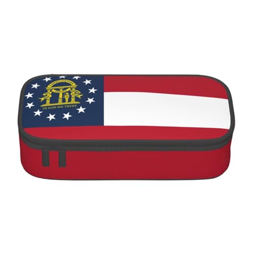 Zhuanyun Aufbewahrungstasche mit großer Kapazität, Bürobedarf, Georgien-Flagge, Make-up-Tasche, Schreibtisch-Organizer mit stilvollem Design, Schwarz, One Size, Prägnant von Zhuanyun