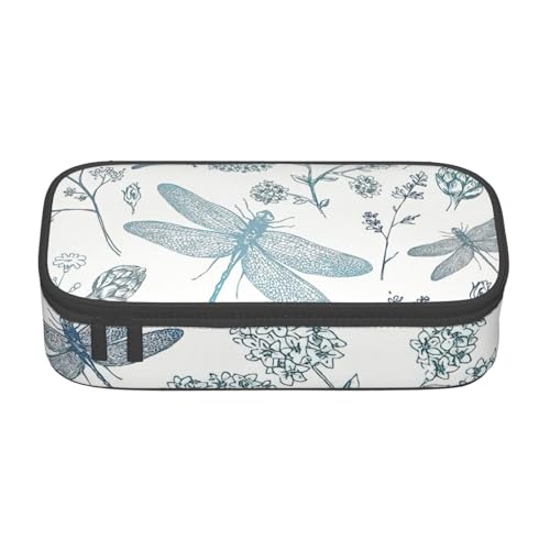 Zhuanyun Aufbewahrungstasche mit großer Kapazität, Bürobedarf, Libellen-Blume, Make-up-Tasche, Schreibtisch-Organizer mit stilvollem Design von Zhuanyun