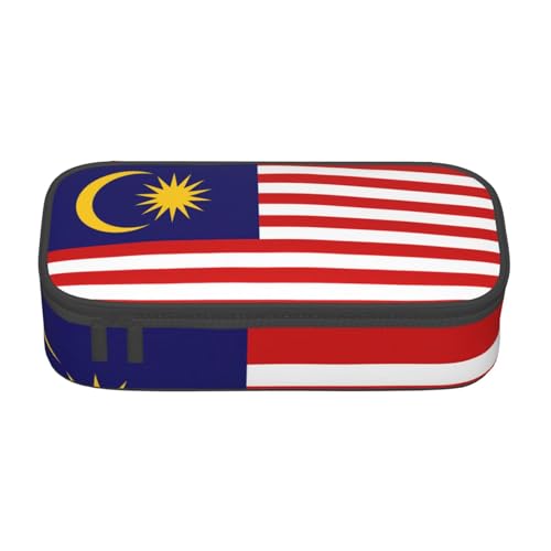 Zhuanyun Aufbewahrungstasche mit großer Kapazität, Bürobedarf, Malaysia-Flagge, Make-up-Tasche, Schreibtisch-Organizer mit stilvollem Design, Schwarz, One Size, Prägnant von Zhuanyun