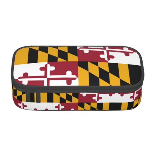 Zhuanyun Aufbewahrungstasche mit großer Kapazität, Bürobedarf, Maryland Staatsflagge, Make-up-Tasche, Schreibtisch-Organizer mit stilvollem Design, Schwarz, One Size, Prägnant von Zhuanyun
