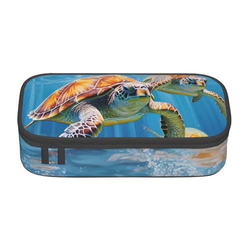 Zhuanyun Aufbewahrungstasche mit großer Kapazität, Bürobedarf, Meeresschildkröten, Make-up-Tasche, Schreibtisch-Organizer mit stilvollem Design von Zhuanyun