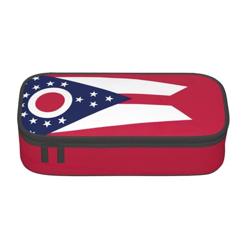 Zhuanyun Aufbewahrungstasche mit großer Kapazität, Bürobedarf, Ohio Staatsflagge, Make-up-Tasche, Schreibtisch-Organizer mit stilvollem Design, Schwarz, One Size, Prägnant von Zhuanyun
