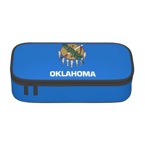 Zhuanyun Aufbewahrungstasche mit großer Kapazität, Bürobedarf, Oklahoma Staatsflagge, Make-up-Tasche, Schreibtisch-Organizer mit stilvollem Design, Schwarz, One Size, Prägnant von Zhuanyun