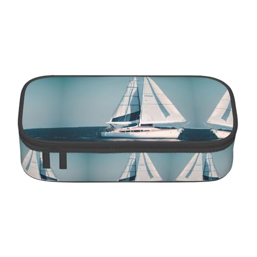 Zhuanyun Aufbewahrungstasche mit großer Kapazität, Bürobedarf, Segelboot, Schiff, Landschaft, Make-up-Tasche, Schreibtisch-Organizer mit stilvollem von Zhuanyun