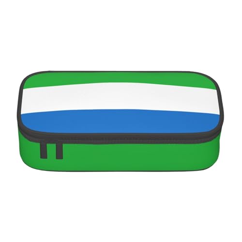 Zhuanyun Aufbewahrungstasche mit großer Kapazität, Bürobedarf, Sierra Leone Flagge, Make-up-Tasche, Schreibtisch-Organizer mit stilvollem Design, Schwarz, One Size, Prägnant von Zhuanyun