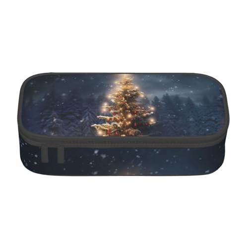 Zhuanyun Aufbewahrungstasche mit großer Kapazität, Bürobedarf, Weihnachtsbaum, Schnee, Make-up-Tasche, Schreibtisch-Organizer mit stilvollem Design von Zhuanyun
