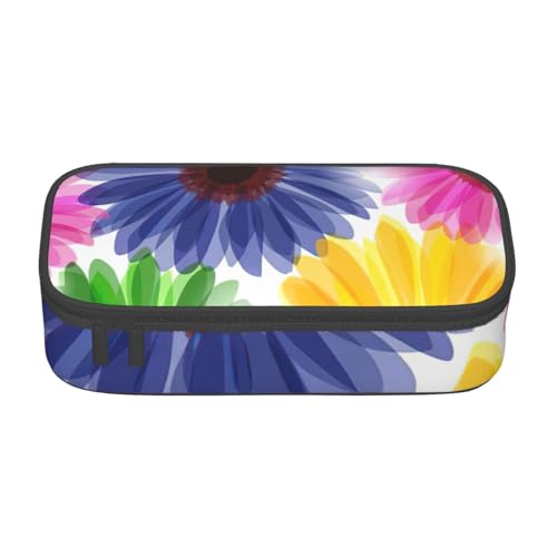 Zhuanyun Aufbewahrungstasche mit großer Kapazität, Bürobedarf, bunte Blumen-Make-up-Tasche, Schreibtisch-Organizer mit stilvollem Design von Zhuanyun
