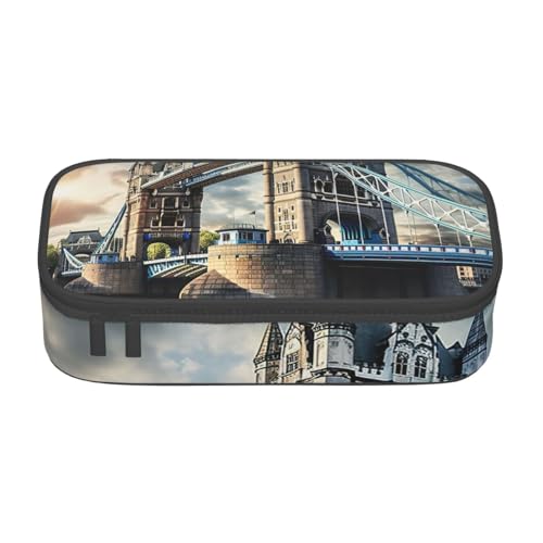 Zhuanyun Aufbewahrungstasche mit großer Kapazität, Bürobedarf, historische Old Tower Bridge London, Make-up-Tasche, Schreibtisch-Organizer mit stilvollem von Zhuanyun