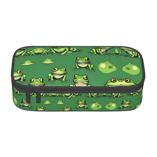 Zhuanyun Aufbewahrungstasche mit großer Kapazität, Bürobedarf, lustige grüne Frösche, Make-up-Tasche, Schreibtisch-Organizer mit stilvollem von Zhuanyun