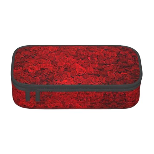Zhuanyun Aufbewahrungstasche mit großer Kapazität, Bürobedarf, rote Rose, 1 Make-up-Tasche, Schreibtisch-Organizer mit stilvollem von Zhuanyun
